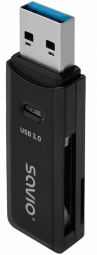Флеш-накопитель SAVIO  Karšu lasītājs Savio USB 3.0 SD Reader Black