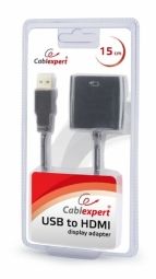 Веб камера Gembird  Gembird Adapter USB to HDMI - Black