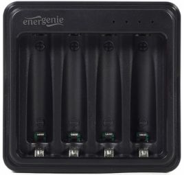 Charger Gembird  Bateriju lādētājs Gembird USB 4-slot for AA/ AAA Black