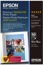 Офисная бумага EPSON  Papīrs Epson Premium Semi-Gloss Photo Paper 10 x 15cm - 50 Sheets