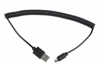 Cable Gembird Gembird USB Male - MicroUSB Male 1.8m Black Coiled