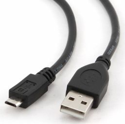 Cable Gembird  Kabelis Gembird USB Male - MicroUSB Male 1m Black