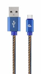 Кабель Gembird  Gembird USB Male - USB Type C Male Premium denim 1m Blue