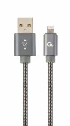 Kaabel Gembird  Gembird USB Male - Lightning Male Premium spiral metal 2m Metallic Grey