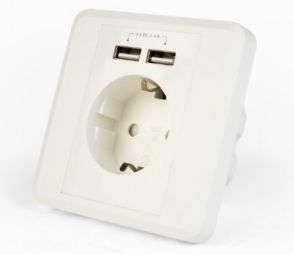 Smart device Gembird  Gembird AC Wall Socket with 2 port USB Charger
