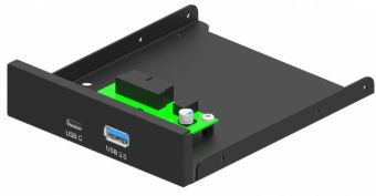 Other Computer Accessory Gembird  Adapteris Gembird Internal 3.5 Front PC Panel USB 3.1 Type-A + Type-C Port Black
