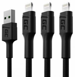 Cable Green cell  Green Cell GC Ray Cable Set 3x USB - Lightning with the LED Diode Fast Charging 1.2m