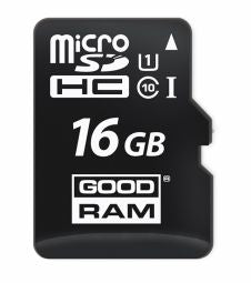Карты памяти Goodram  Atmiņas karte Goodram 16GB microSDHC class 10 UHS I + SD adapter