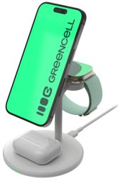 Charger Green cell Charger Greencell MagScape 3-in-1 MagSafe Wireless Charger