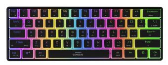 Computer keyboard Genesis  Genesis Thor 660 G2 60% Black RGB Gateron Brown