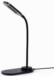 Умное устройство Gembird  Galda lampa Gembird Desk Lamp with Wireless Charger Black