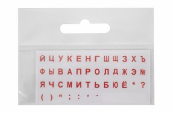 Other Computer Accessory Baltic Data Keyboard stickers MINI Transparent / RED RUS BLISTER
