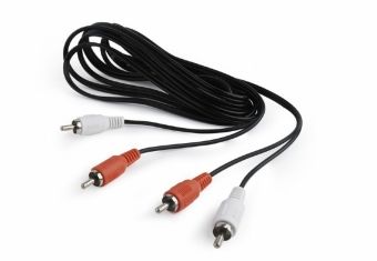 Адаптер Gembird  Gembird 2 x RCA Male - 2 x RCA Male 1.8m Black