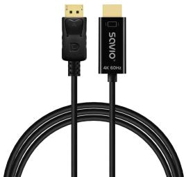 Kaabel SAVIO  Kabelis SAVIO Display Port - HDMI 4K 60Hz 1,5m