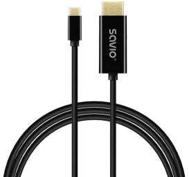 Kaabel SAVIO  Kabelis SAVIO USB-C TO HDMI 2m, 4K