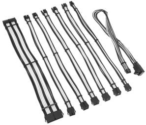 Kaabel Kolink  PSU kabeļu pagarinātāji Kolink Core Pro Braided Cable Extension Kit 12V-2x6 Type 2 - Jet Black/ White