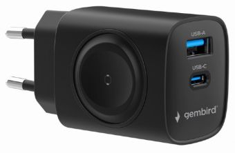 Адаптер Gembird  Lādētājs Gembird 2-in-1 Black 20W + Apple Watch