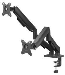 Monitor accessory SAVIO  Monitora stiprinājums Savio  17" - 32" Dual monitor spring loaded desk mount