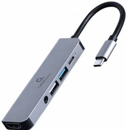 Dokkimisjaamad Gembird  Dokstacija Gembird USB Type-C 5-in-1 Grey
