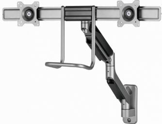 Аксессуар для мониторов Gembird  Monitora stiprinājums Gembird Desk Mounted Adjustable Wall 2-display Mounting Arm