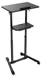 Кронштейн для телевизора Gembird  Stiprinājums Gembird Mobile Lecture Desk with Caster Wheels Black