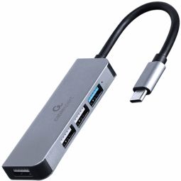 Контроллер Gembird  USB Centrmezgls Gembird 4-port USB Type-C Hub