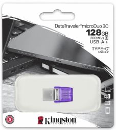 Flash drive Kingston  Zibatmiņa Kingston DataTraveler microDuo 3C 128GB USB Type-A + USB Type-C