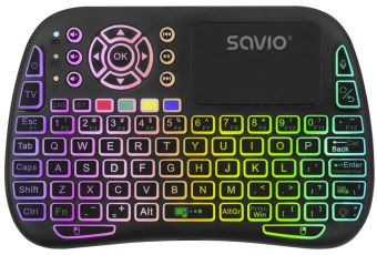 Computer keyboard SAVIO  Klaviatūra Savio ARGB Mini Bluetooth  + 2.4 GHz Black