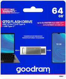 Mälupulk Goodram  Goodram ODA3 USB 3.2 64GB Silver