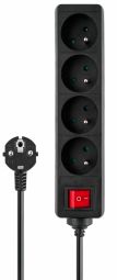 Зарядное устройство SAVIO  Pagarinātājs Savio ar slēdzi LZ-14 3m Black