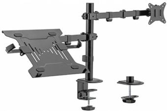 Аксессуар для мониторов Gembird  Monitora stiprinājums Gembird Adjustable Desk Mount with Monitor Arm and Notebook Tray