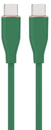Кабель Gembird  Kabelis Gembird Premium silicon USB Type-C Male - USB Type-C Male 1.5m Green