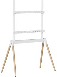 TV bracket Gembird  TV statīvs Gembird 55" - 86" White/ Wood