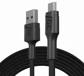 Cable Green cell  Green Cell GC PowerStream USB Male - Micro USB Male Fast Charging 1.2m Black