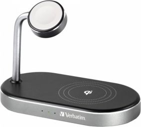 Adaptrid Verbatim  Lādētājs Verbatim WCS-02 3-in-1 Charging Stand