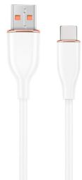 Cable Gembird  Kabelis Gembird Premium silicon USB-A Male - USB Type-C Male 1.5m White