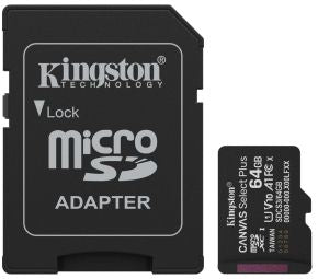Memory cards Kingston  Atmiņas karte Kingston MicroSDXC 64GB Canvas Select Plus