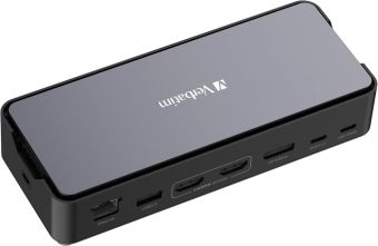 Kontroller Verbatim  USB centrmezgls Verbatim USB-C Pro Docking Station 15 in 1 with 256 GB SSD