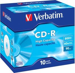 Other Computer Accessory Verbatim  Matricas CD-R Verbatim 800MB 1x-40x Extra Protection, 10 Pack Jewel
