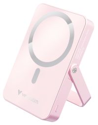 Väline aku Verbatim  Enerģijas krātuve Verbatim Charge n Go 10000mAh Magnetic Wireless Charge Pink ar Statīvu