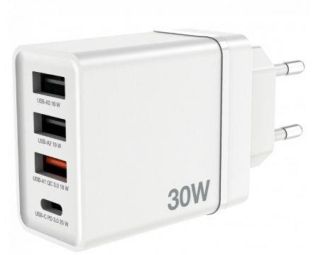 Adapter Verbatim  Lādētājs Verbatim Wall Charger 30W White