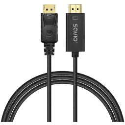 Кабель SAVIO  Kabelis Savio DisplayPort - HDMI 1.5m