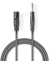 Adapter NEDIS  Kabelis Nedis XLR M - 6.35mm M 3m