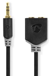 Adapter NEDIS Nedis Adapter 3.5mm M - 2x 3.5mm F 0.2m