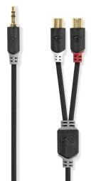 Adapter NEDIS  Adapteris Nedis 3.5mm M - 2x RCA F 0.2m