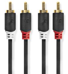 Adapter NEDIS  Kabelis Nedis 2x RCA - 2x RCA 3m