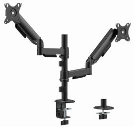 Monitori tarvik Gembird  Monitora stiprinājums Gembird 2x 17”-32” Adjustable desk display mounting arm