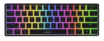 Компьютерная клавиатура Genesis  Genesis Thor 660 G2 60% Black RGB Gateron Red