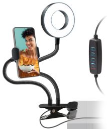 Selfie stick SBS  Statīvs SBS Swivel LED ring Table clip