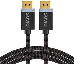 Кабель SAVIO  Kabelis Savio DisplayPort Male - DisplayPort Male 3m Black